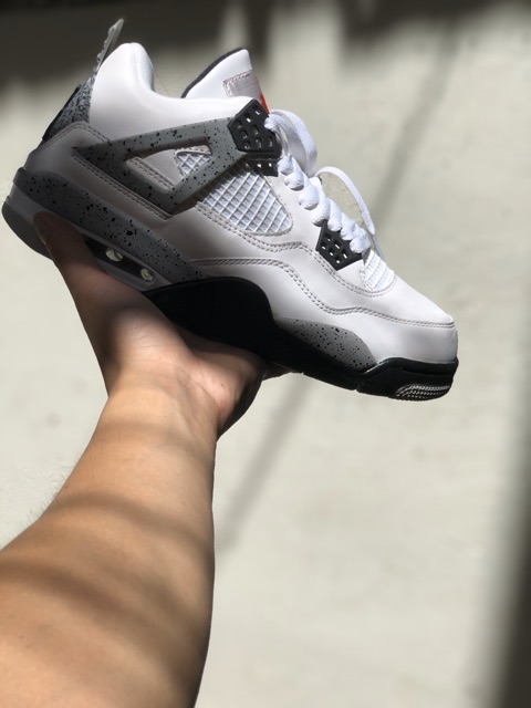 Giày JD 4 - trắng gót xám