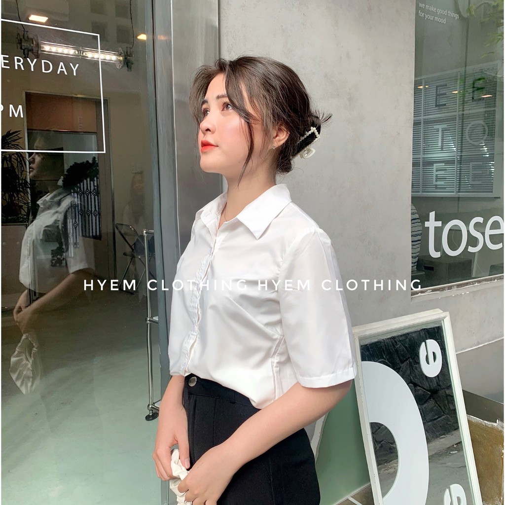 Combo Quần Tây Baggy Lưng Thun (Phía Sau) Và Áo Sơ Mi Trắng Form Vừa Basic Đi Học Đi Làm Công Sở | BigBuy360 - bigbuy360.vn