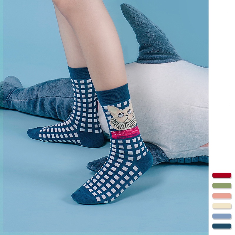 Vớ WAFNHA D174 chất liệu cotton dày dặn họa tiết hoạt hình dễ thương