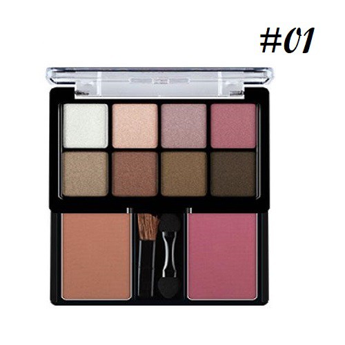 [ NHẬP MÃ AIVY2268 GIẢM 15K ] Set Phấn Mắt 8 Ô Và Má Hồng ODBO Eyeshadow &amp; Blush Kèm Cọ