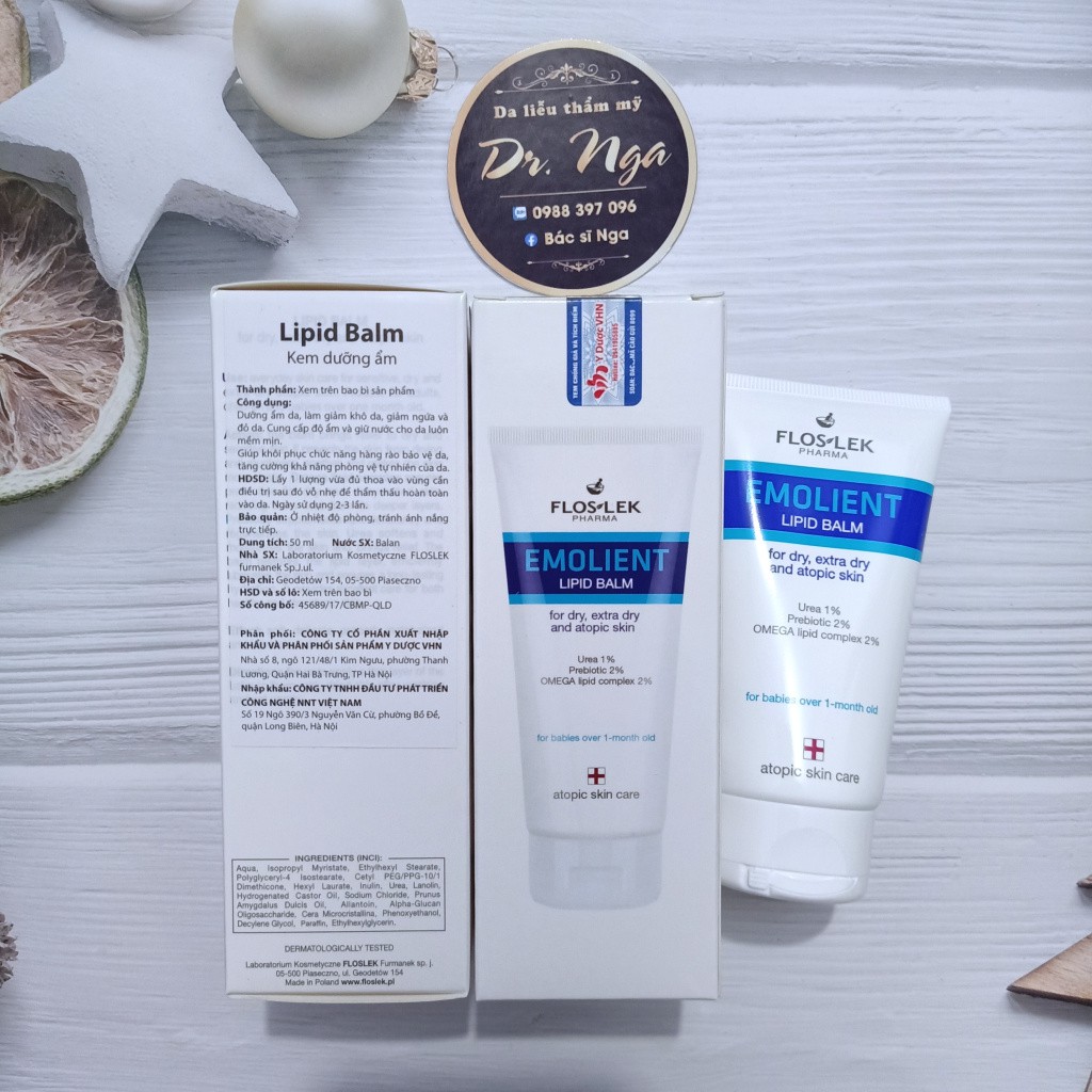 Kem dưỡng ẩm Floslek Lipid Balm giúp dưỡng ẩm, giảm khô, ngứa và đỏ da