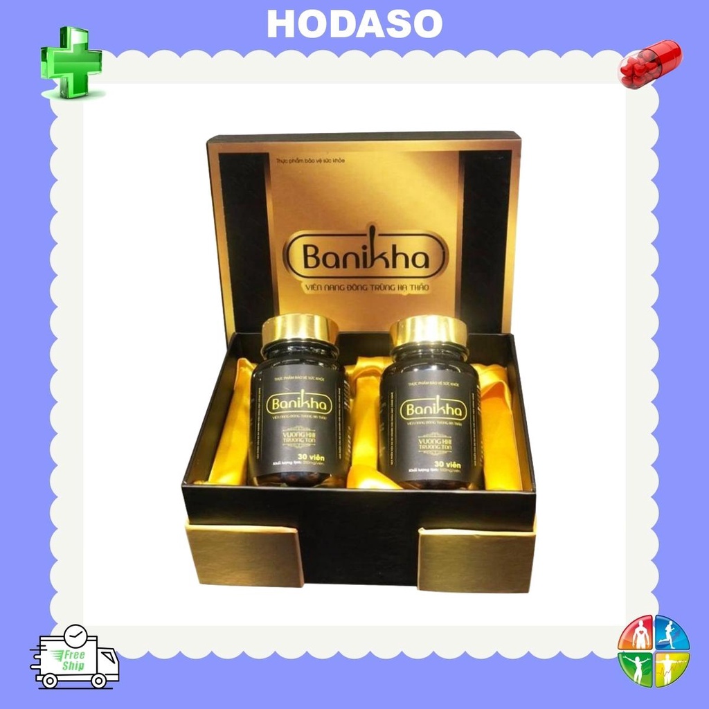 Đông Trùng Hạ Thảo Banikha Viên Bổ thận Bổ phổi Tăng cường sinh lý nam giới Tăng sức đề kháng Hỗ trợ sức khỏe