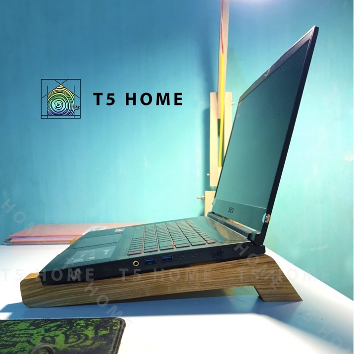 Giá đỡ laptop - kệ laptop tản nhiệt bằng gỗ giá rẻ cho laptop