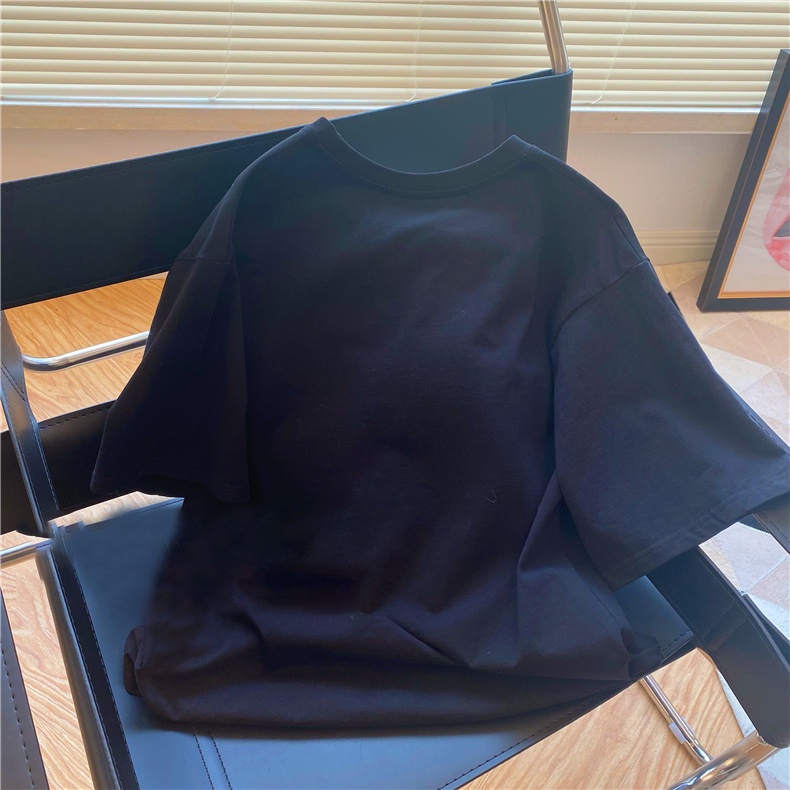 NRVP Áo thun tay ngắn cổ tròn thời trang mùa hè phong cách Hàn Quốc