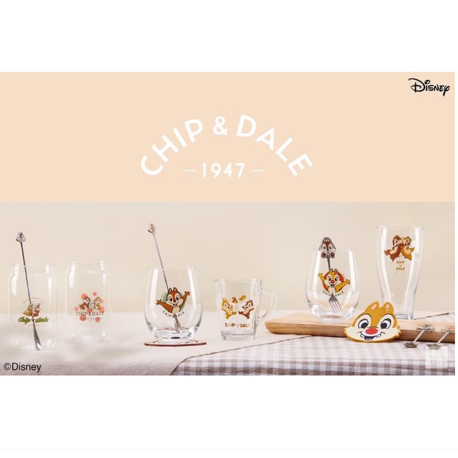 DISNEY [DAISO Korea] Muỗng Cà Phê Cán Dài Bằng Thép Không Gỉ Chip &amp; Dale Hàn Quốc
