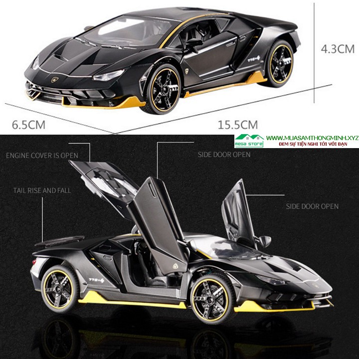 Siêu Xe Lamborghini Centenario LP770 4 Mô Hình Bằng Hợp Kim - Tỷ Lệ 1:32
