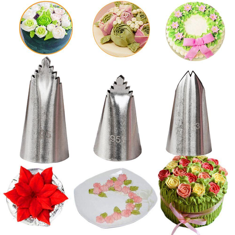 Đuôi Bắt Bông Kem Bằng Thép Không Gỉ Tạo Hình Chiếc Lá