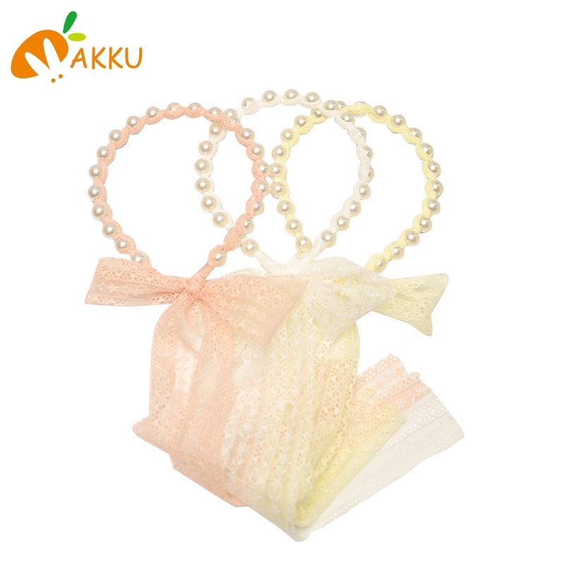 Băng Đô Nơ Đính Ngọc Trai Xinh Xắn Theo Phong Cách Hàn Quốc Dành Cho Bé Gái