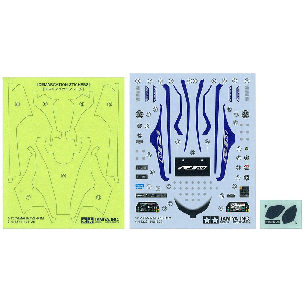 14133 Mô hình xe mô tô 1/12 SCALE YAMAHA YZF-R1M