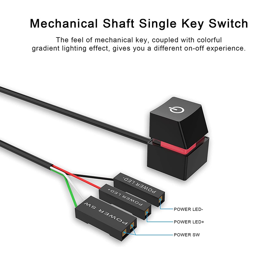 Bật/Tắt Nút Nguồn PC Cáp Công Tắc Máy Tính Để Bàn Di Động 2M Công Tắc Dây Nối Dài Cho Văn Phòng Tại Nhà Phụ Kiện Thanh Internet Okase