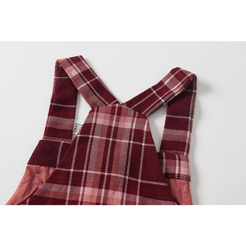 Váy yếm kẻ H&M xuất xịn