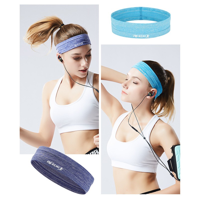 Băng đô thể thao cài đầu headband cotton dùng cho tập gym yoga bóng rổ cầu lông thấm mồ hôi chống trượt co giãn tốt BO20