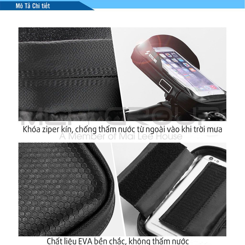 Hộp Giá Đỡ Điện Thoại Xoay 360 Độ Với Màn Hình Cảm Ứng Điện Thoại Siêu Nhạy Chống Nước Chất Liệu Eva Bền Bỉ MLH