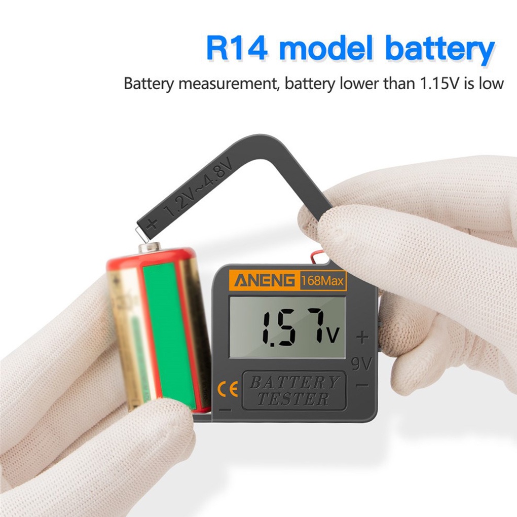 [CHOO] Battery Tester 1A Digital Display Battery Checker Plastic Portable Button Cell Capacity Analyzer