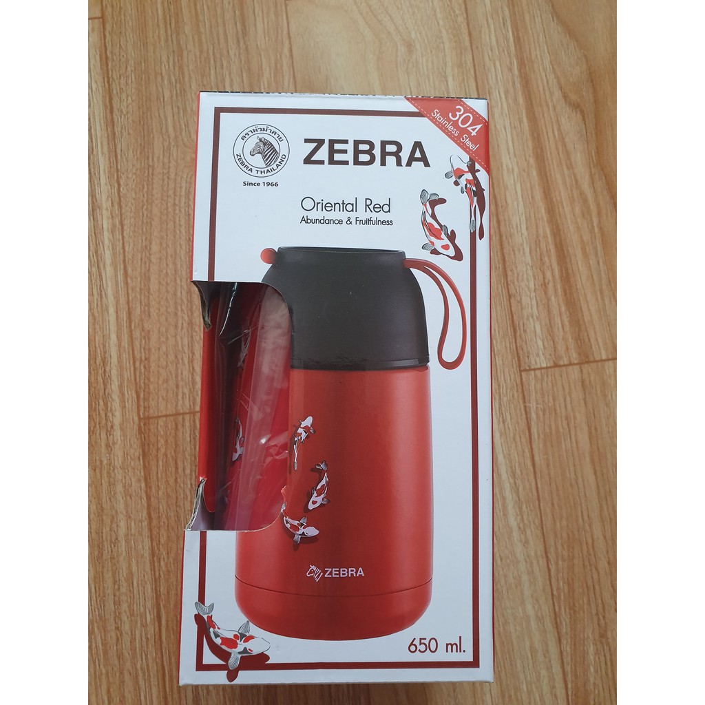 Bình ủ cháo giữ nhiệt Zebra Thái Lan Kim Ngư Đỏ 650ml