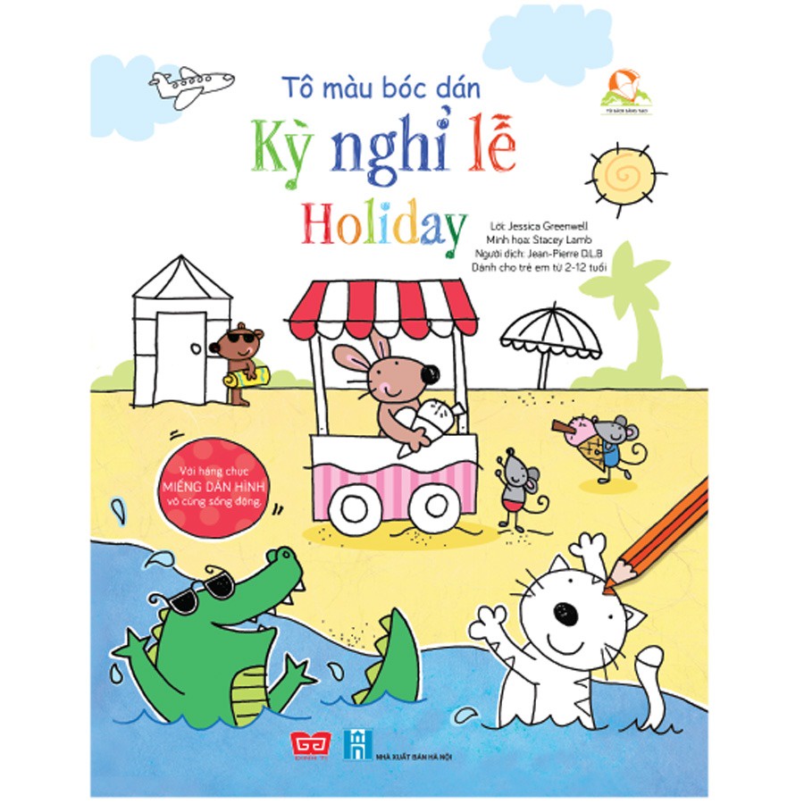 Sách-Tô màu bóc dán( 2-12 tuổi )