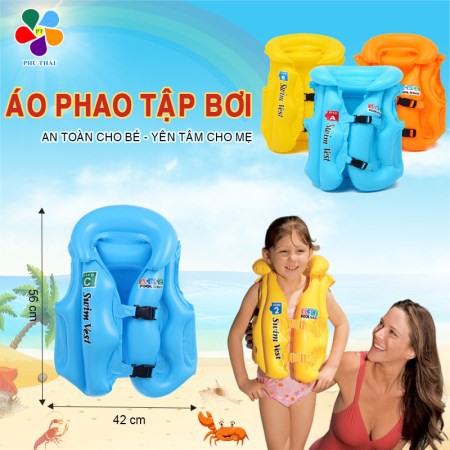 ÁO PHAO BƠI TRẺ EM BƠM HƠI HỌA TIẾT HOẠT HÌNH