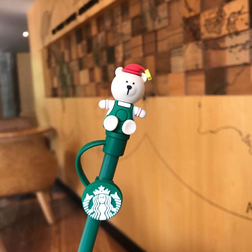 Nắp đậy ống hút Starbucks chống bụi tái sử dụng tiện lợi