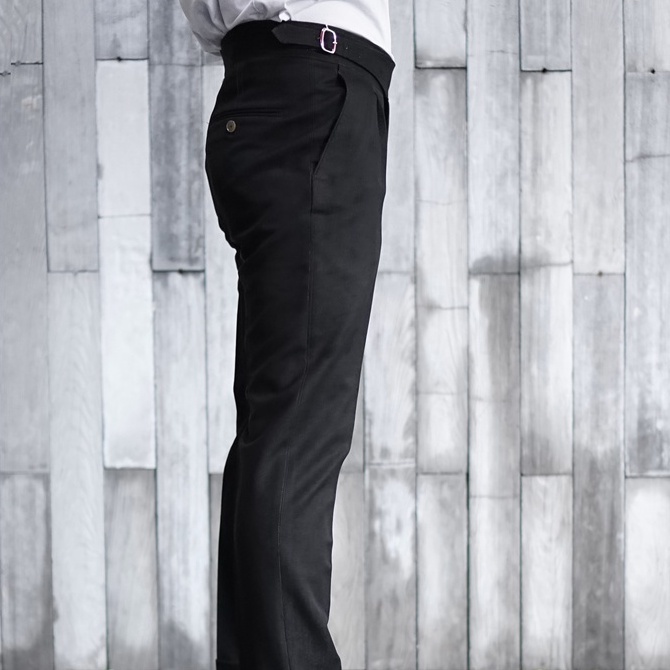 Quần Tây nam, quần âu nam ống xuông vải denim cao cấp co giãn phong cách công sở Sartorial thương hiệu TONKIN