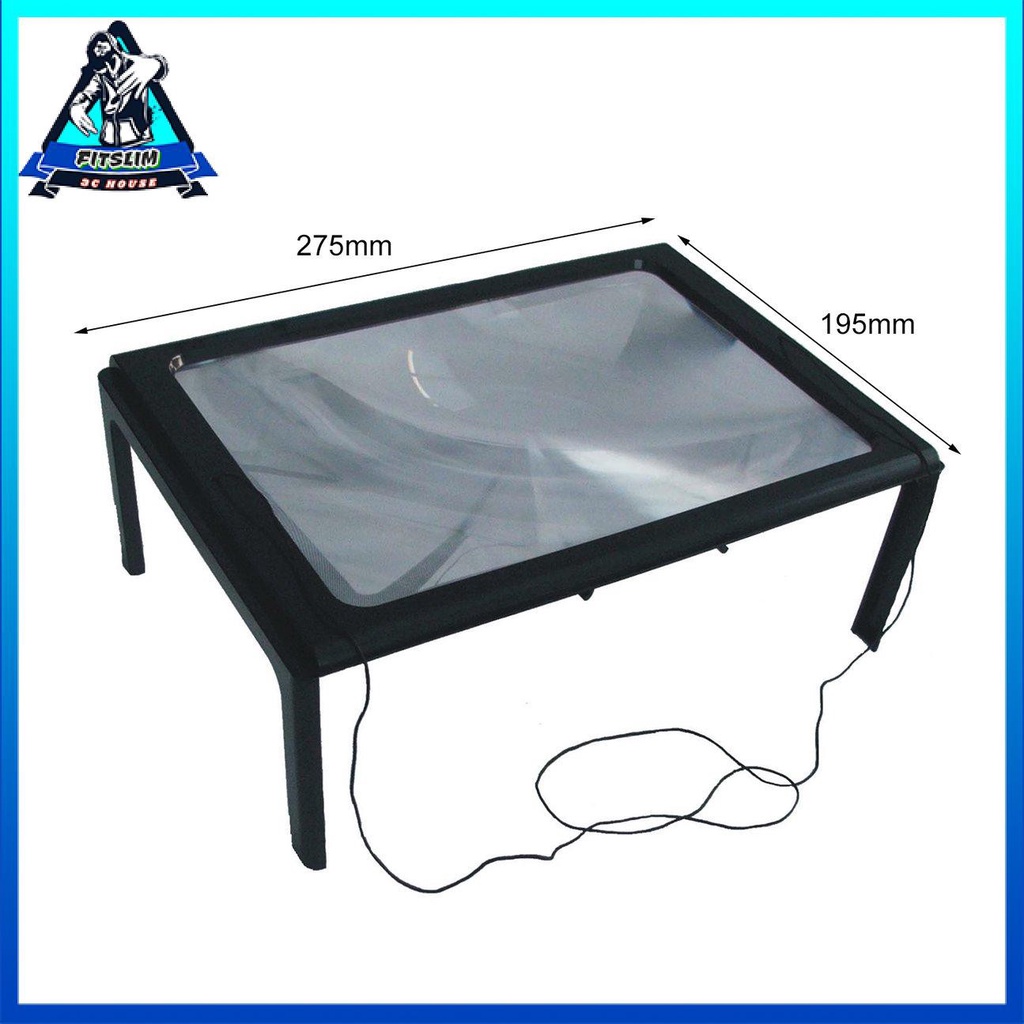 A4 Toàn trang 3X Bàn để bàn Kính lúp có thể gập lại Kính lúp Kính đọc sách