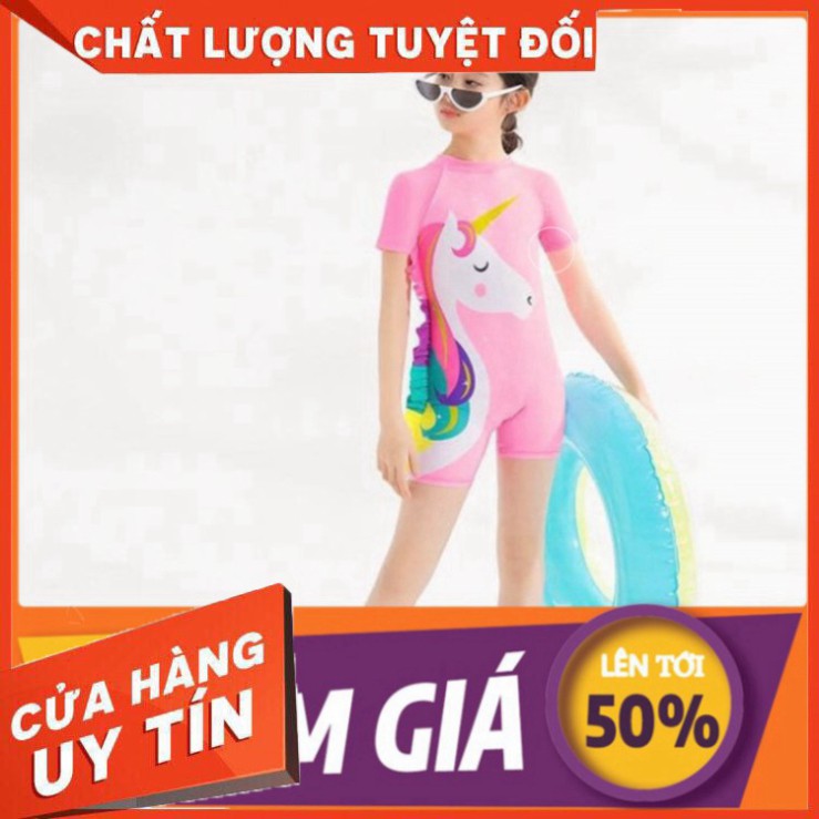 [ GIÁ RẺ NHẤT ] ĐỒ BƠI BÉ GÁI MÀU HỒNG TAY NGẮN SIÊU CHẤT LƯỢNG RẺ