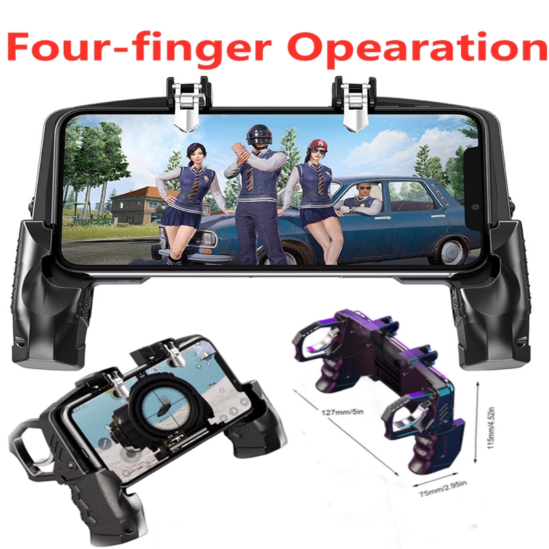Bộ điều khiển di động PUBG Tay cầm trò chơi Peace Elite Nút chụp nhanh 4 ngón tay Bộ điều khiển liên