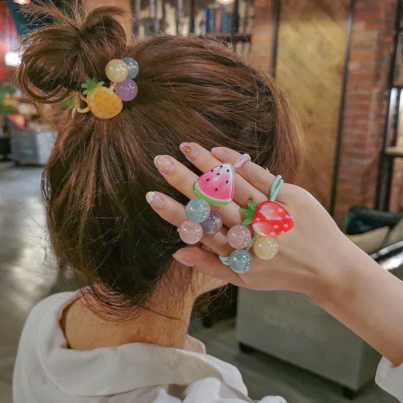 Dây Buộc Tóc Bằng Cao Su Thiết Kế Đơn Giản Phong Cách Hàn Quốc Cho Nữ