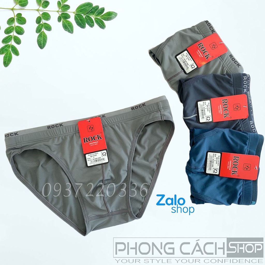 ROCK - Quần lót nam ROCK 1102 thun lạnh lụa siêu mịn mát lưng cao