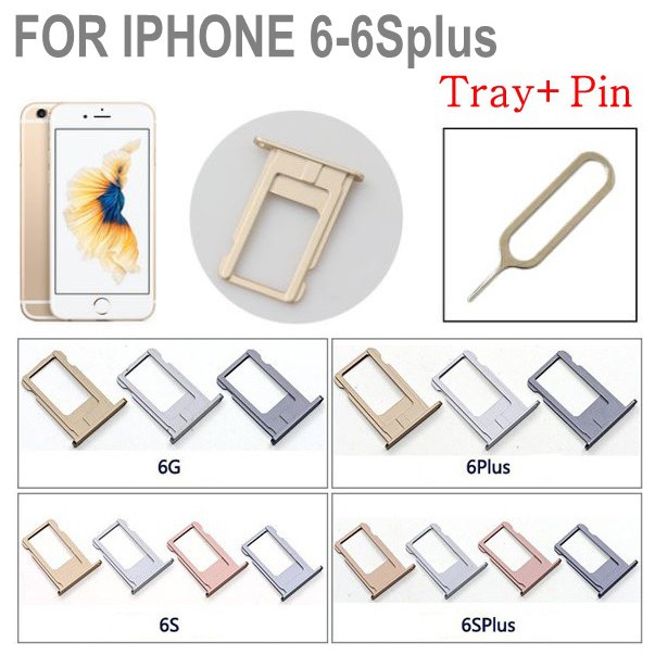 Khay đựng sim nhiều màu thích hợp cho Iphone 6 6P 6S 6SP Plus