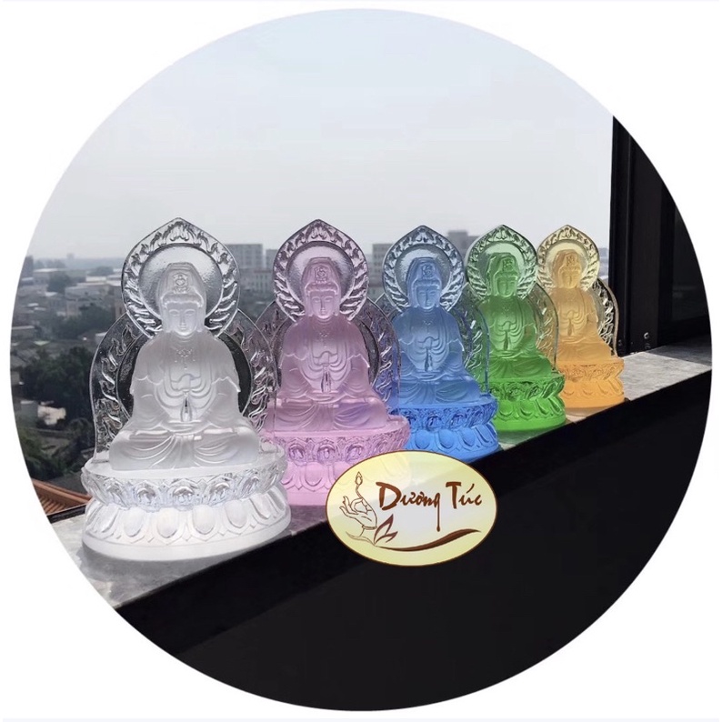 Tượng Quan Âm Đá Lưu Ly (nhiều màu, nhiều size)