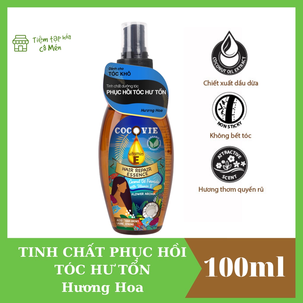 Tinh Chất Phục Hồi Tóc Hư Tổn Hương Hoa Cocovie 100ml - Cocohair Repair Essence 100ml