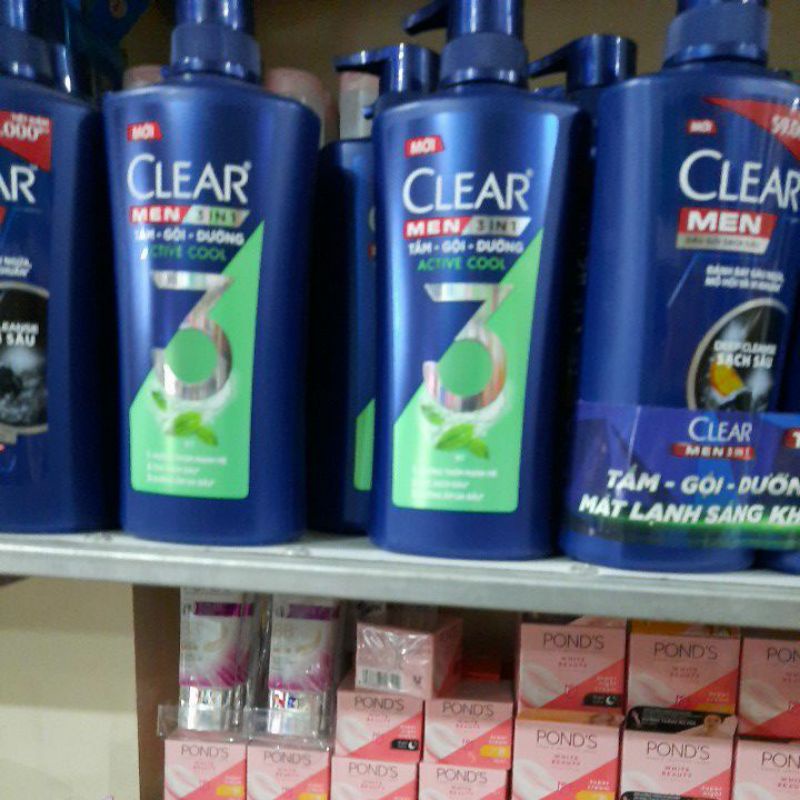 Dầu gội sạch gàu dành cho nam Clear Men  Mát Lạnh 650g