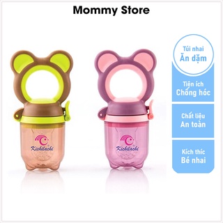 Túi nhai ăn dặm chống hóc Kichilachi kèm 3 núm nhai cho bé