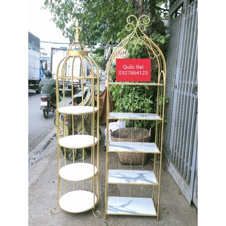 kệ lồng chim tròn trang trí