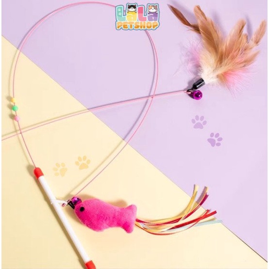 Cần Câu Mèo Dây Thép - Cây Vờn Mèo Vui Nhộn