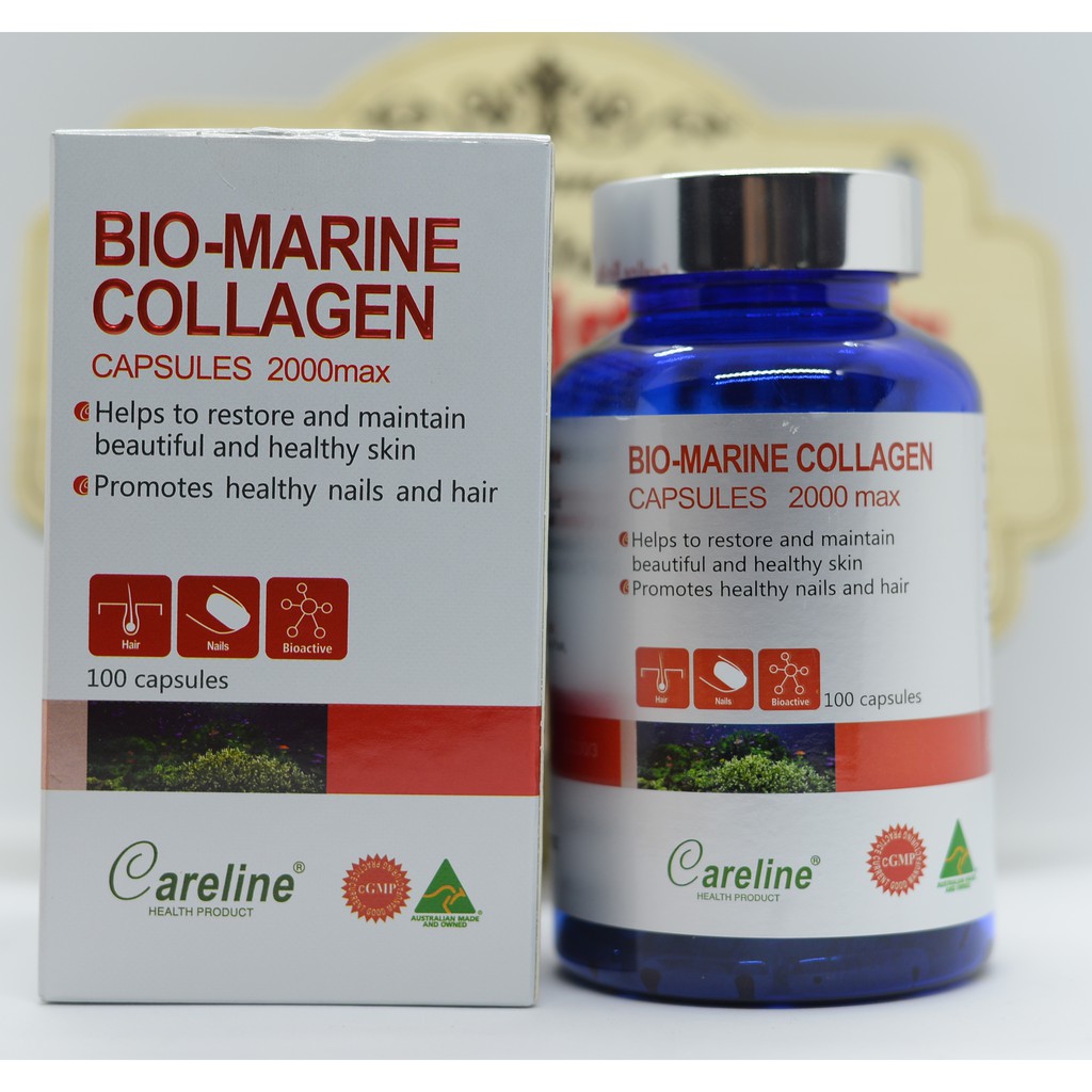 Viên Uống Hỗ Trợ Làm Đẹp Da [Úc] Careline Bio Marine Collagen 2000mg - 100 viên