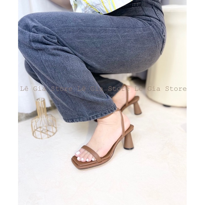 Sandal gót trụ 6cm