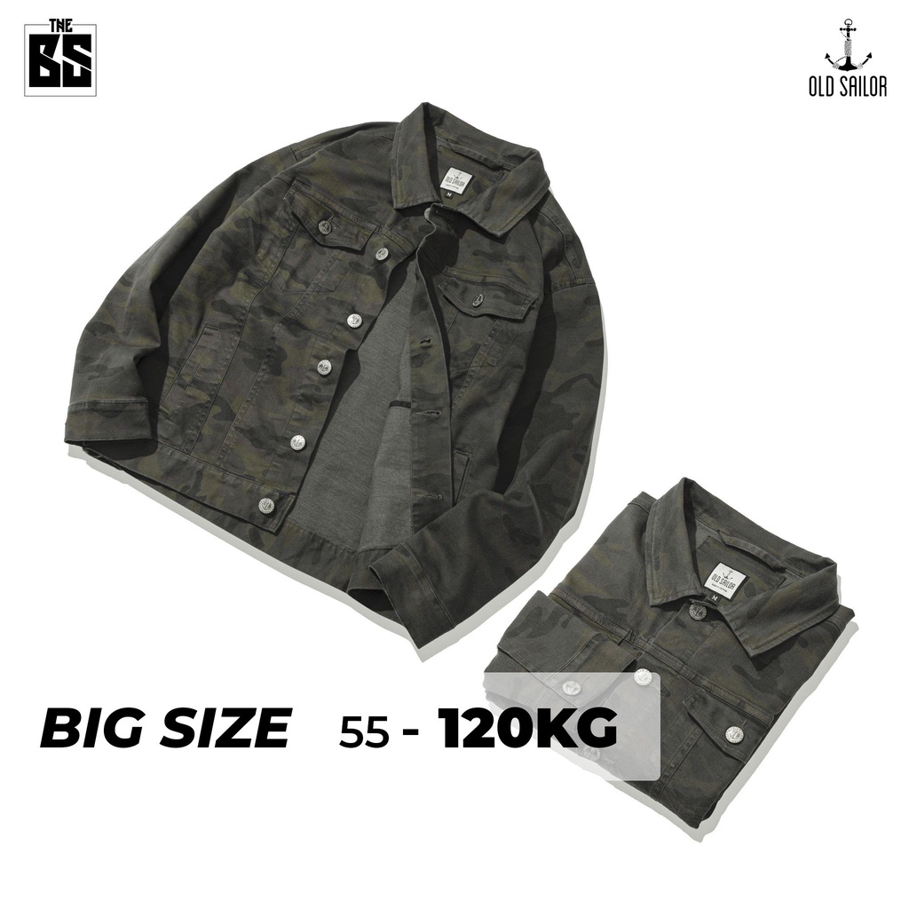 Áo khoác denim camo nam Old Sailor - Big Size upto 4XL