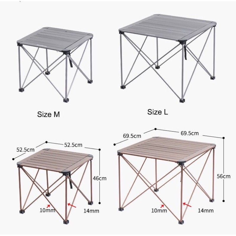 Bàn nhôm gấp gọn dã ngoại Naturehike NH16Z016- S