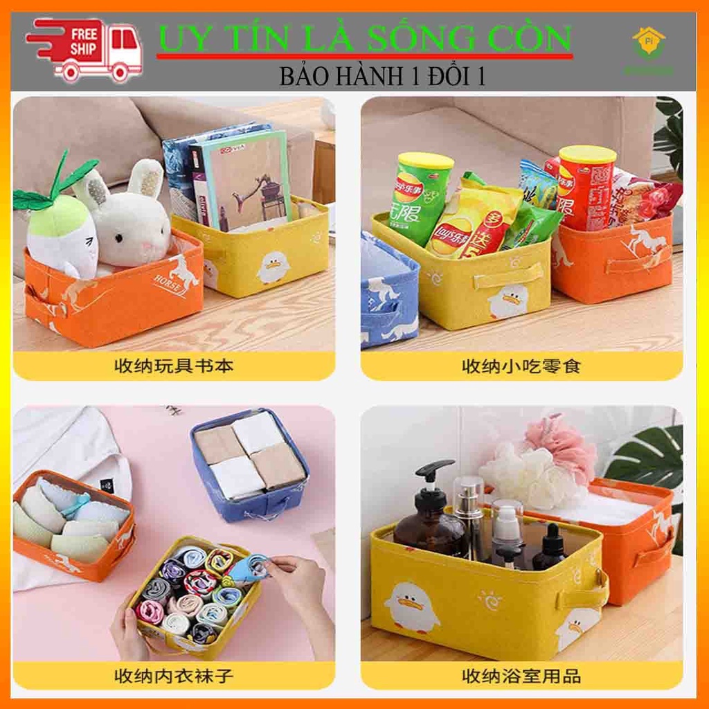 [TIÊN QUẮ] Giỏ vải mini đa năng đựng mỹ phẩm đựng đồ cá nhân chống thấm văn phòng để bàn tiện lợi