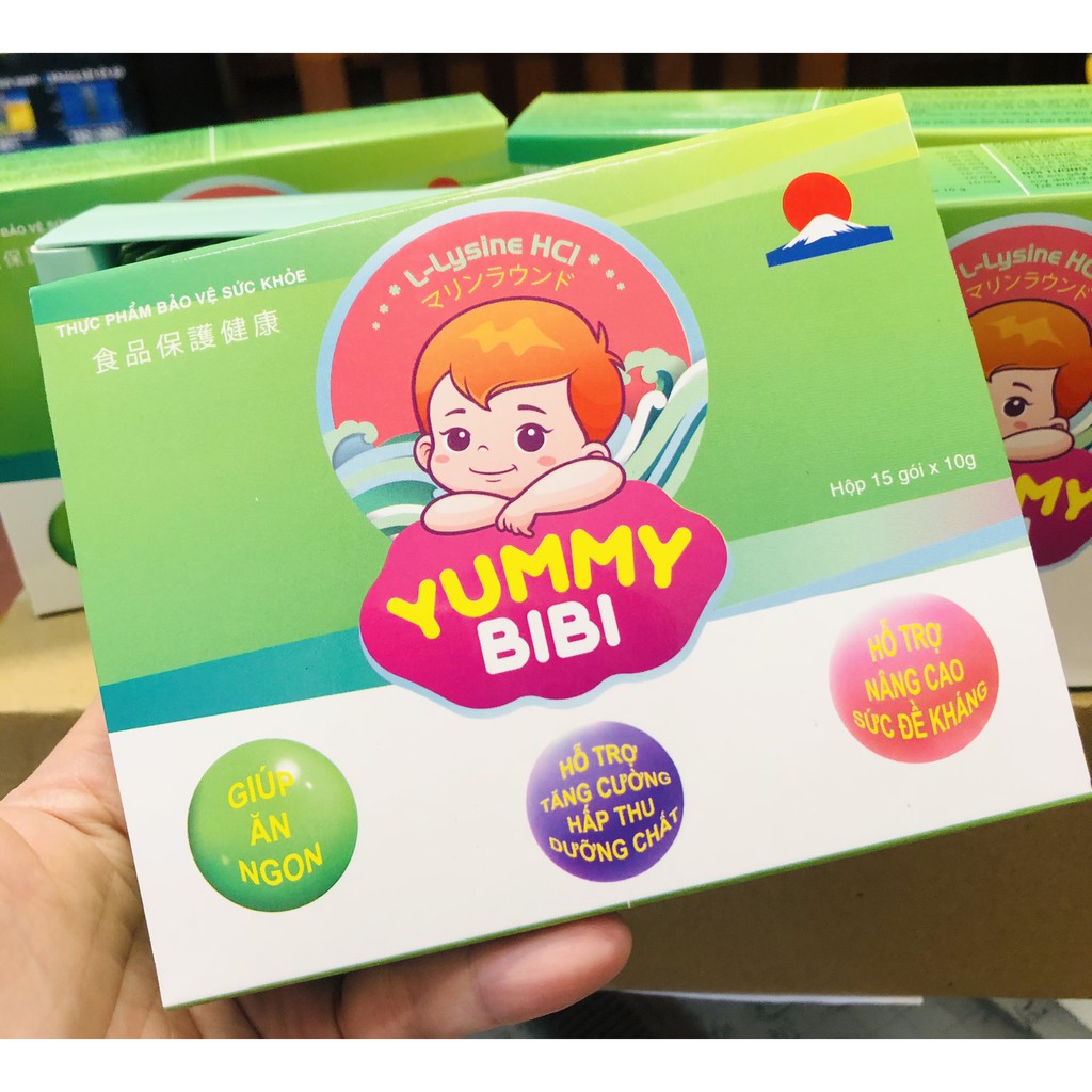 THẠCH RONG NHO YUMMY BIBI GIÚP BÉ ĂN NGON, TĂNG SỨC ĐỀ KHÁNG hộp 15 gói x 10g