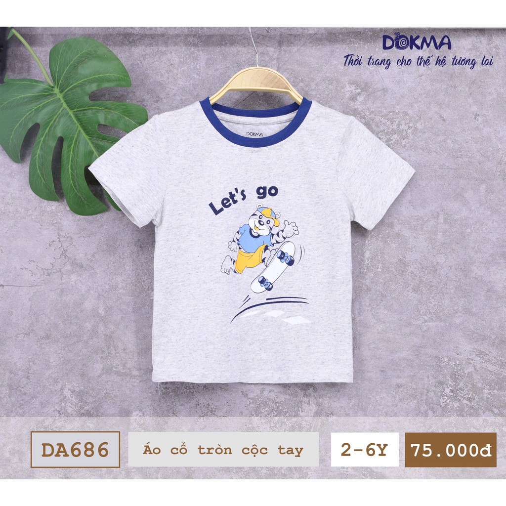 (2-6Y) Áo cộc tay cổ tròn cotton - DOKMA