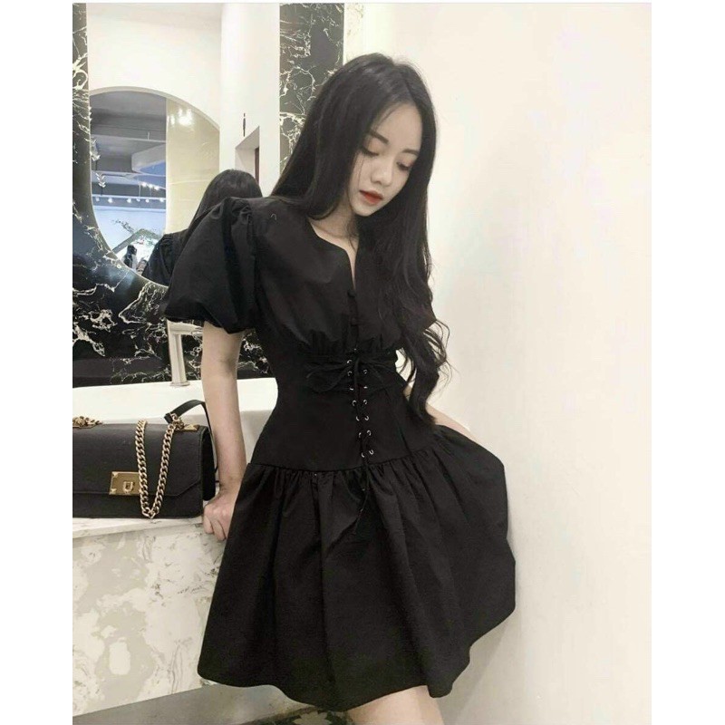 Đầm Kiểu CHICHI DRESS thiết kế chiết eo độc lạ form chuẩn tôn dáng chất liệu kaki thun hàn quốc