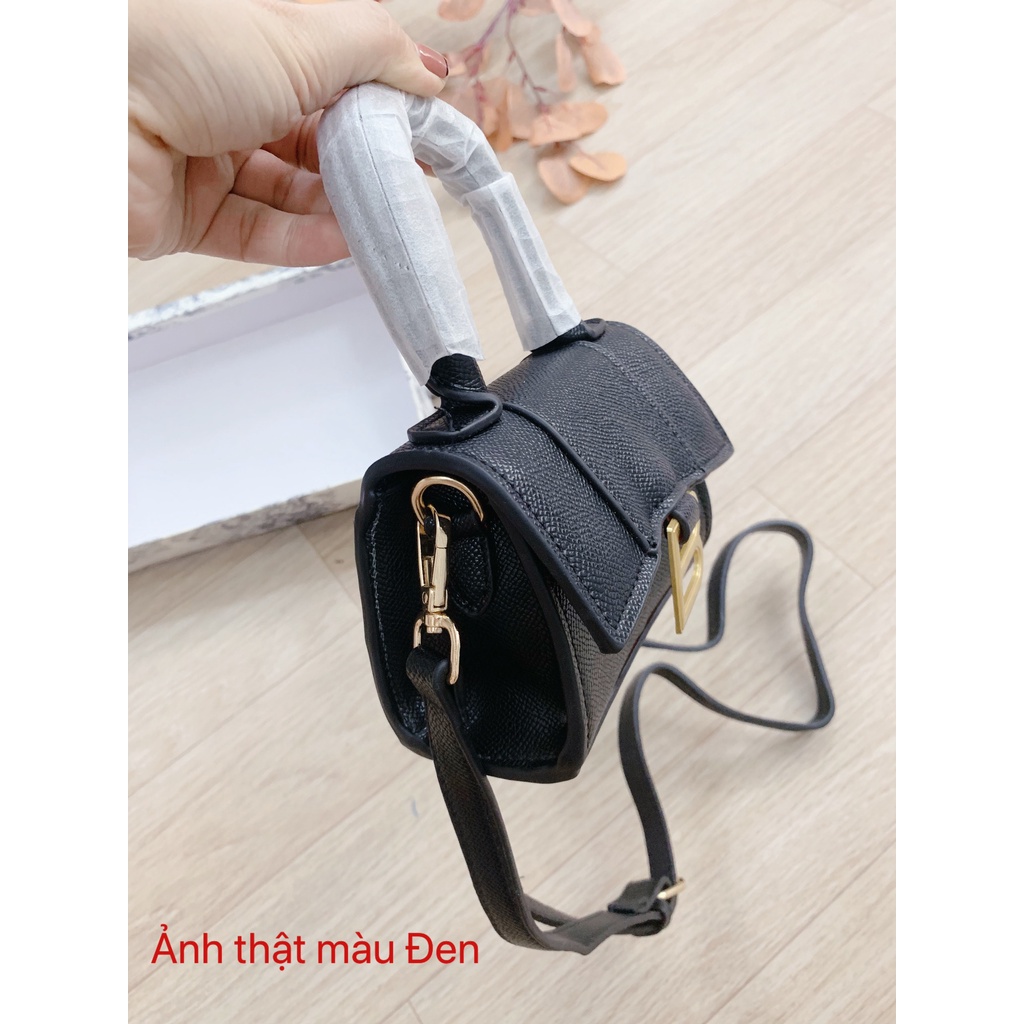 (S115) Túi đeo chéo nữ nhỏ xinh khóa B loại đẹp