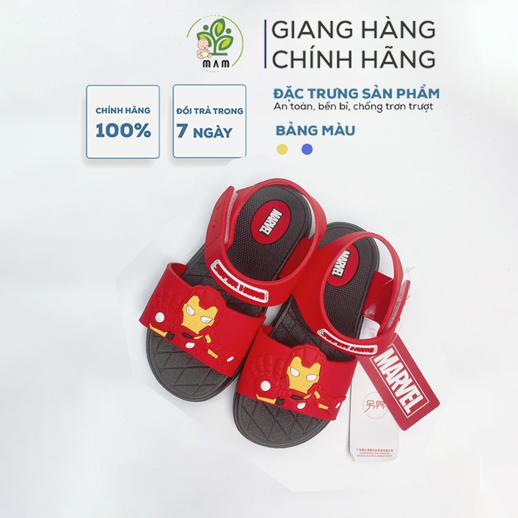 Giày Sandal Cho Bé Hình Ironman Cá Tính Đế Mềm Chống Trượt Mầm Store