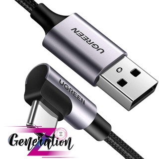 Cáp dữ liệu USB Type-C đầu vuông góc dài 0.5M Ugreen 50940 hỗ trợ Quick Charge