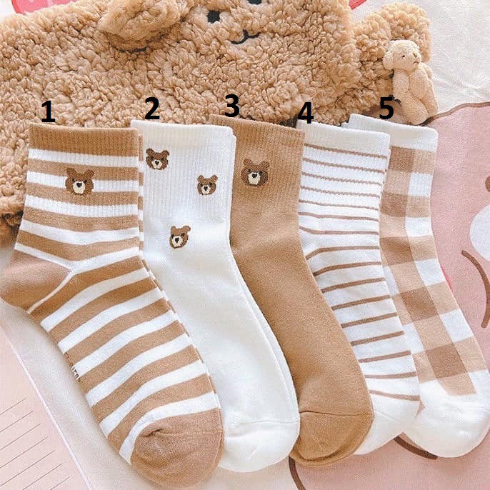 [Mã SKAMCLU8 giảm 10% cho đơn từ 100K] Vớ Cổ Cao Hình Gấu