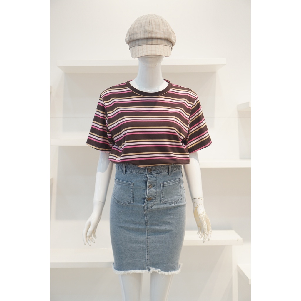 Áo Thun Cotton Sọc 100