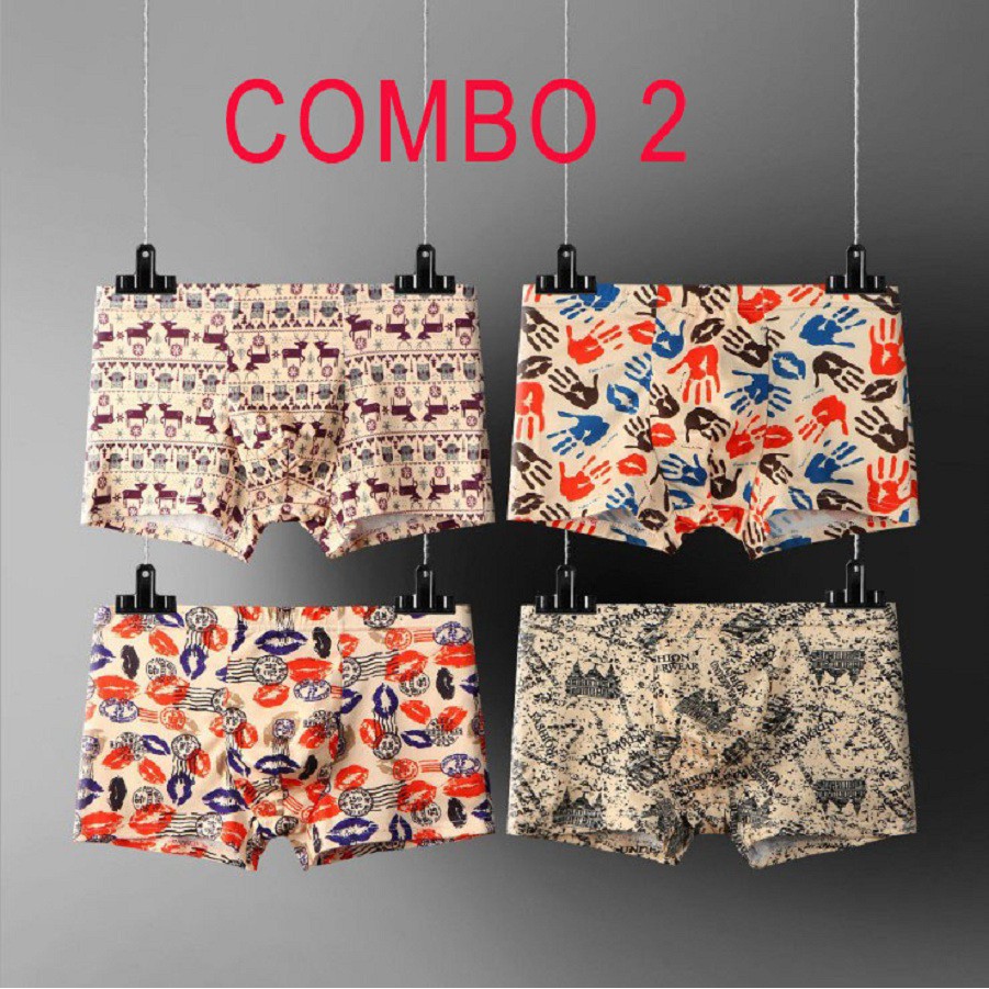 COMBO 4 Quần Lót NAM Cao Cấp, Kháng Khuẩn Ngăn Mùi Hôi Mềm Thoáng Mát Thiết Kế Quyến Rủ SP-289