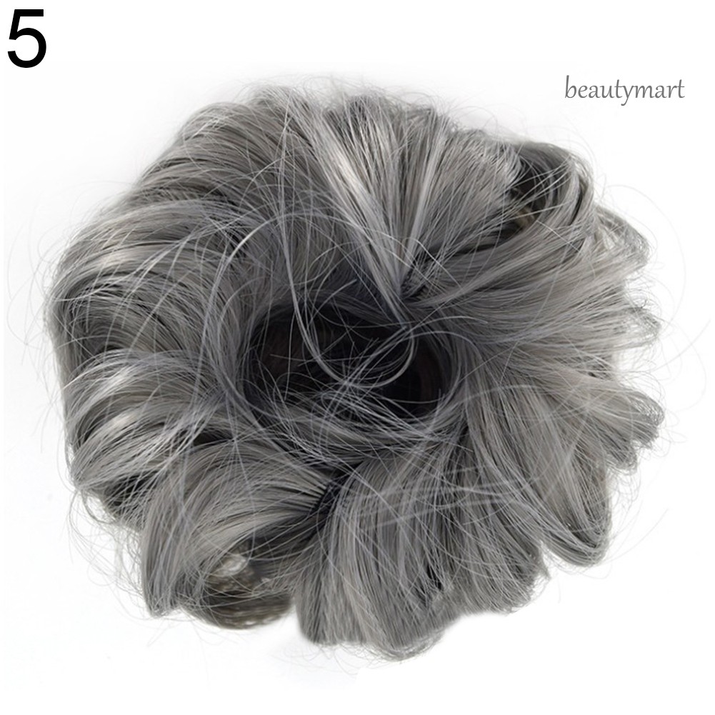 [Hàng mới về] Búi Tóc Giả Xoăn Co Giãn DIY Dễ Sử Dụng Cho Nữ